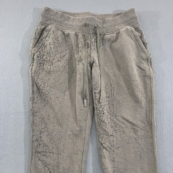 Lululemon Pants Womens 8 Crackle Print Joggers Sweatpants Drawstring W5DKXS - Picture 2 of 13